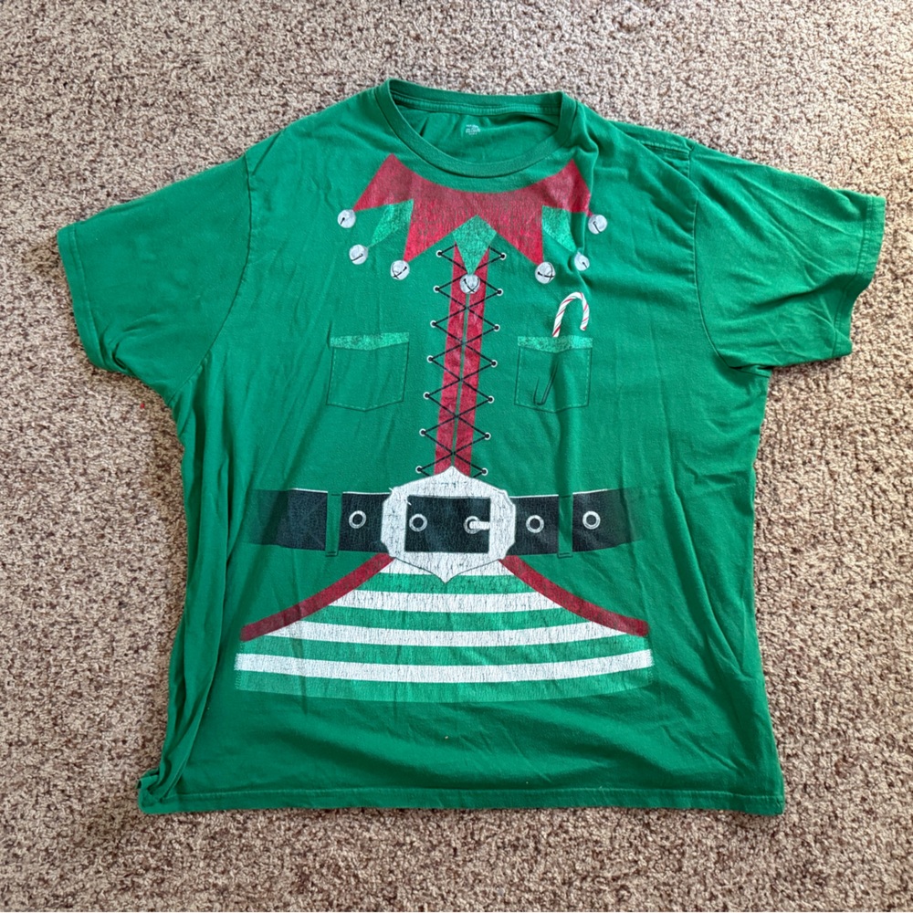 Festive Green Elf Kids T-Shirt